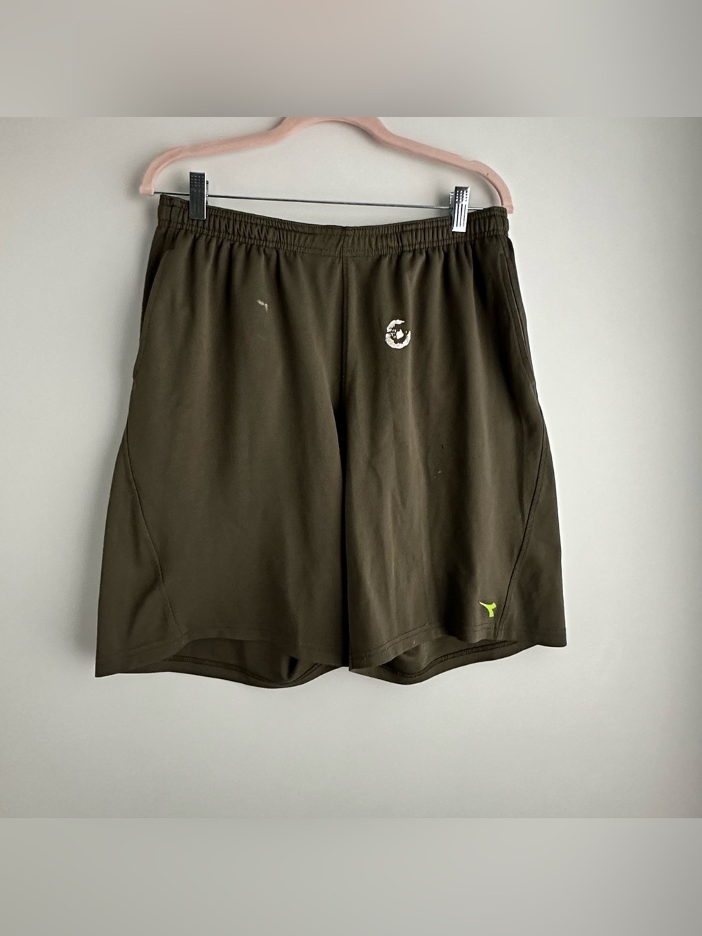 Diadora Men's Olive Green Athletic Shorts M